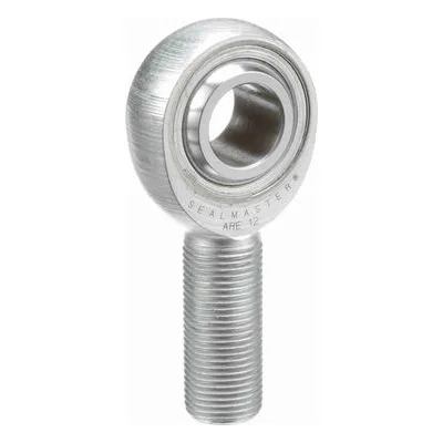 ARE 12 Sealmaster 1441200000 Male Rod End Bearing, Three-Piece Rod End Carbon Steel Race, 0.75" Bore, by Regal Rexnord.