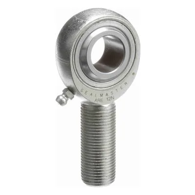ARE 12N Sealmaster 1441201000 Male Rod End Bearing, 3-Piece Greaseable Carbon Steel Race, 0.75" Bore, by Regal Rexnord
