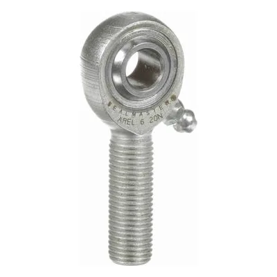 AREL 6N Sealmaster 1540601000 Male Rod End Bearing, 3-Piece Greaseable Carbon Steel Race, 0.375" Bore, by Regal Rexnord