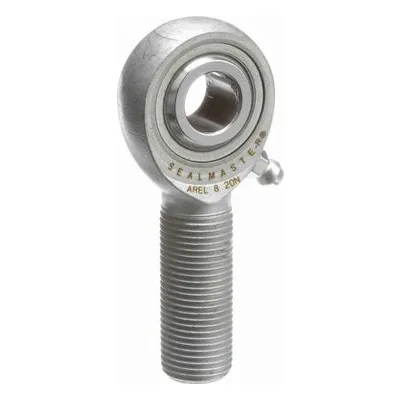 AREL 8 20N Sealmaster 1540803000 Male Rod End Bearing, 3-Piece Greaseable Carbon Steel Race, 0.5" Bore, by Regal Rexnord