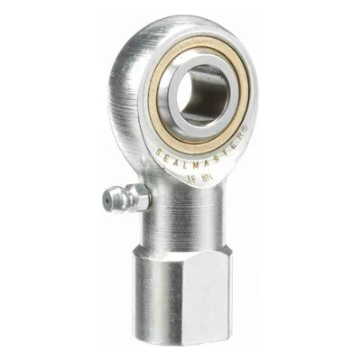 TF 8N Sealmaster 1430801000 Female Rod End Bearing, Three-Piece Greaseable Bronze Race, 0.5" Bore, by Regal Rexnord.