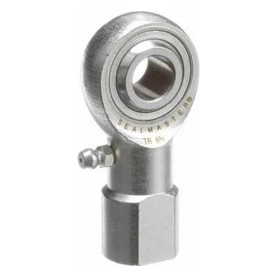 TR 8N Sealmaster 1410801000 Female Rod End Bearing, Three-Piece Greaseable Carbon Steel Race, 0.5" Bore, by Regal Rexnord
