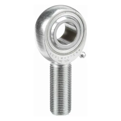 TRE 12N Sealmaster 1401201000 Male Rod End Bearing, 3-Piece Greaseable Carbon Steel Race, 0.75" Bore, by Regal Rexnord