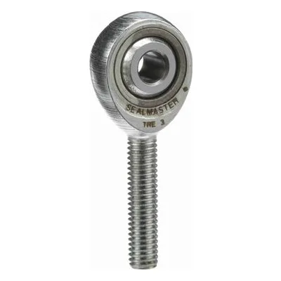TRE 3 Sealmaster 1400300000 Male Rod End Bearing, 3-Piece Greaseable Carbon Steel Race, 0.1875" Bore, by Regal Rexnord