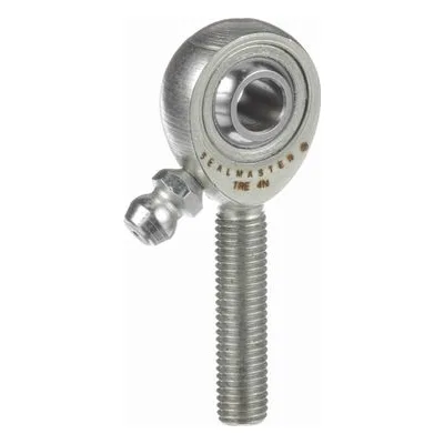 TRE 4N Sealmaster 1400401000 Male Rod End Bearing, Three-Piece Greaseable Carbon Steel Race, 0.25" Bore, by Regal Rexnord