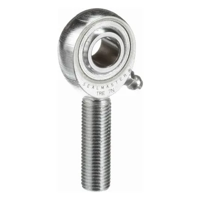TRE 7N Sealmaster 1400701000 Male Rod End Bearing, 3-Piece Greaseable Carbon Steel Race, 0.4375" Bore, by Regal Rexnord