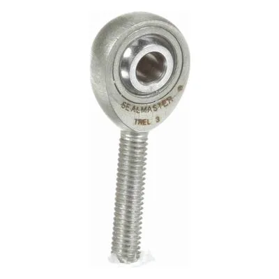 TREL 3 Sealmaster 1500300000 Male Rod End Bearing, 3-Piece Greaseable Carbon Steel Race, 0.1875" Bore, by Regal Rexnord