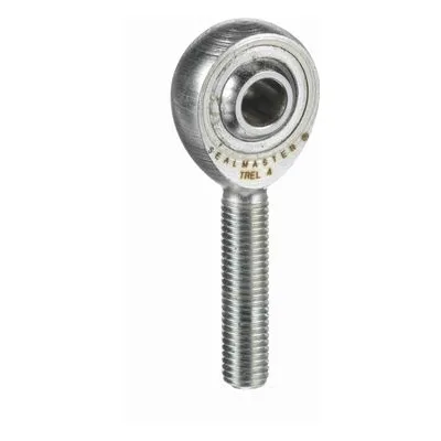TREL 4 Sealmaster 1500400000 Male Rod End Bearing, Three-Piece Greaseable Carbon Steel Race, 0.25" Bore, by Regal Rexnord
