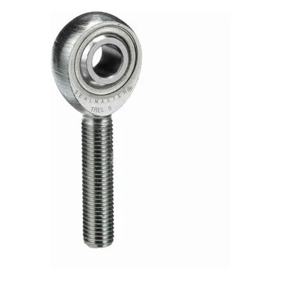 TREL 5 Sealmaster 1500500000 Male Rod End Bearing, 3-Piece Greaseable Carbon Steel Race, 0.3125" Bore, by Regal Rexnord