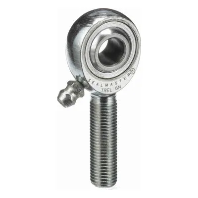 TREL 6N Sealmaster 1500601000 Male Rod End Bearing, 3-Piece Greaseable Carbon Steel Race, 0.375" Bore, by Regal Rexnord