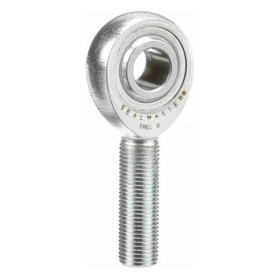 TREL 8 Sealmaster 1500800000 Male Rod End Bearing, Three-Piece Greaseable Carbon Steel Race, 0.5" Bore, by Regal Rexnord.