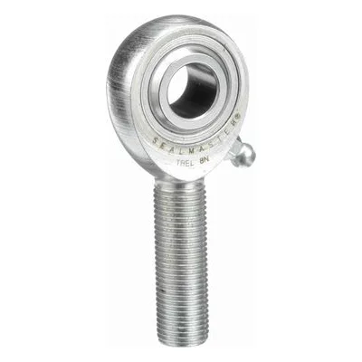 TREL 8N Sealmaster 1500801000 Male Rod End Bearing, Three-Piece Greaseable Carbon Steel Race, 0.5" Bore, by Regal Rexnord