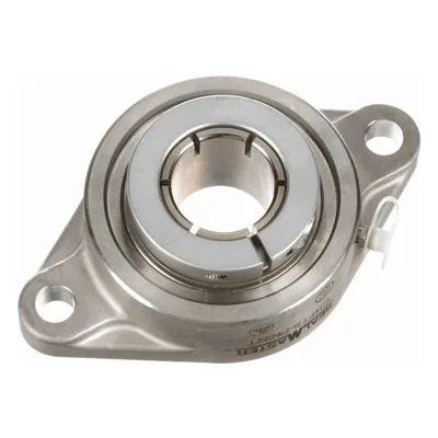 704394 Sealmaster CRFTS-PN22T Mounted Stainless Steel Two Bolt Flange Ball Bearing, by Regal Rexnord.