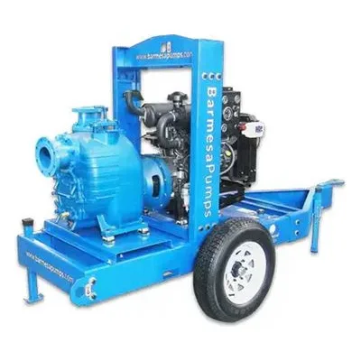 Barmesa Pumps SH4-4TNV88C Self-Priming Solids Handling Engine Driven Pump, .