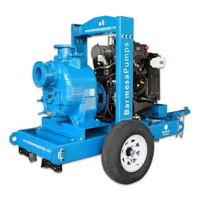 Barmesa Pumps SH6-4TNV98C Self-Priming Solids Handling Engine Driven Pump, .