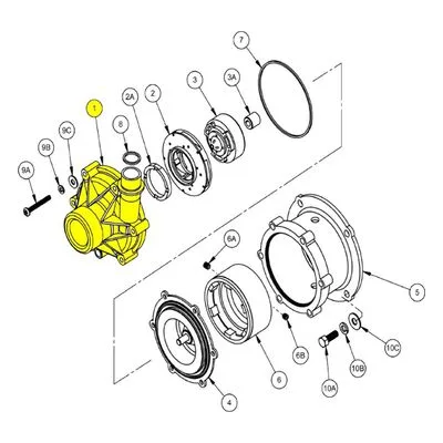 Finish Thompson A101981-1 Pump Repair Spare Part Impeller Housing with Thrust Ring