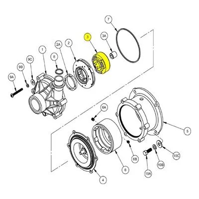 Finish Thompson A102746-1 Pump Repair Spare Part Impeller Drive Assembly