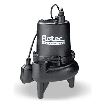 Pentair Flotec E75STVT-01 Professional Series Submersible Sewage Pump, 3/4 HP CAST IRON SEWAGE PUMP.