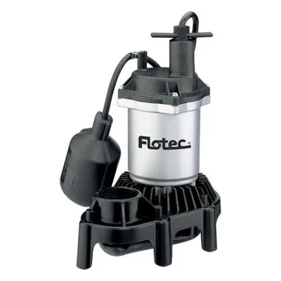Pentair Flotec FPZS25T Submersible Sump Pump, PUMP,SUMP1/4HP ZINC/THERMOPLASTIC TETHE.