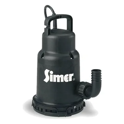 Pentair Simer 2430 Portable Submersible Utility/Pond/Waterfall Pump, 1/3HP WATERFALL / UTILITY PUMP.
