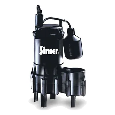 Pentair Simer 2961 Automatic Submersible Solids Handling Sewage Pump, SEWAGE PUMP 4/10HP 115V SIMER AUTO.