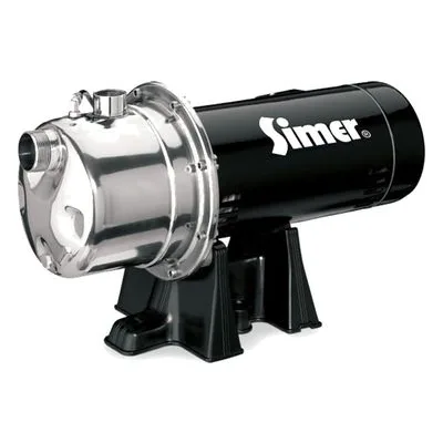 Pentair Simer 4810S Shallow Well Jet Pump, JET PUMP 1HP 115/230V SW SS UL SIMER.