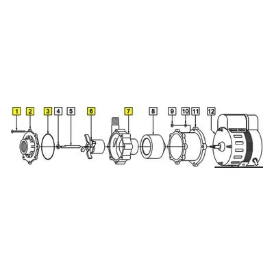March Pumps 0150-0277-0100 Wet End Kit AC-5M-MD . Magnetic Drive Chemical Pump Repair Parts.