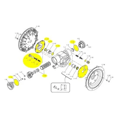 Yamada Pumps Global Series Air-Operated Diaphragm Pump Repair Part Model KG50-AM