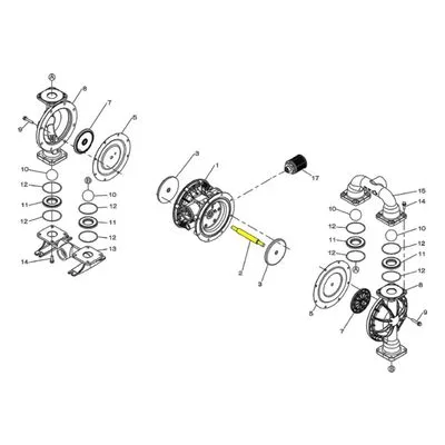 717398 Air Operated Double Diaphragm Yamada Diaphragm Pump Repair Part, CENTER ROD G50 AODD.