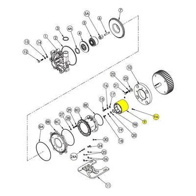 Finish Thompson 105878-4 Pump Repair Spare Part Drive Magnet Assembly with Snap Ring