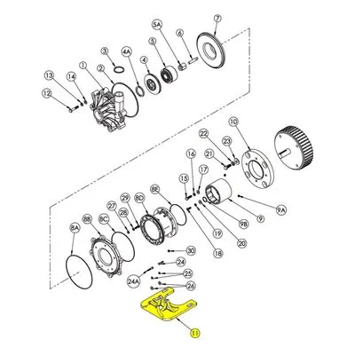 Finish Thompson 105691-5 Pump Repair Spare Part Foot (Pumps with 100/112-B5 frame and flange do not include a pump foot)