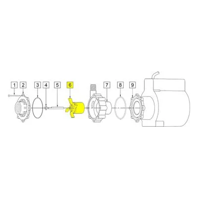 March Pumps Number: 0150-0030-0700 Repair Part - Impeller (Molded) 2.875 Dia (Carbon Bushing)