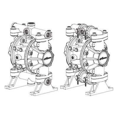 66605J-6A4 ARO 1/2" Non-Metallic Air Operated Double Diaphragm Pump, by Ingersoll Rand