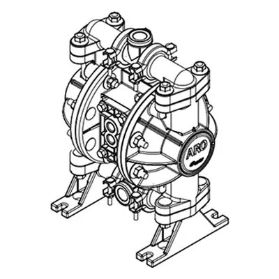 670109 ARO 1/2" Non-Metallic Air Operated Double Diaphragm Pump, by Ingersoll Rand