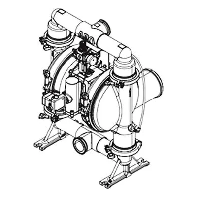 SP20S-CSS-STK-A ARO 2" Metallic Sanitary Powder Diaphragm Pump, by Ingersoll Rand