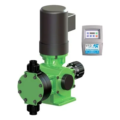 Pulsafeeder DM1AVFC GreenLine series PVDF mechanical diaphragm pump.