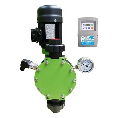 Pulsafeeder DM1AVFC-L GreenLine series PVDF mechanical diaphragm pump.