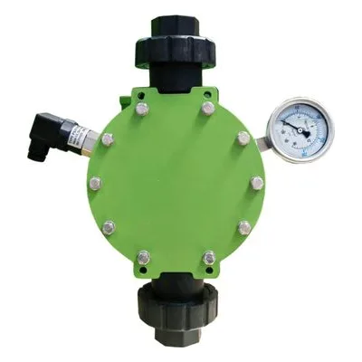 Pulsafeeder DM1AYFC-L-NM GreenLine series PVDF mechanical diaphragm pump.