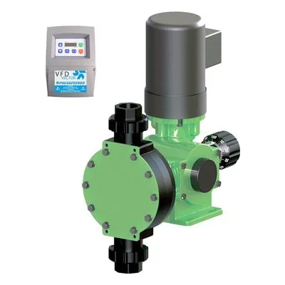 Pulsafeeder DM3DVFG GreenLine series PVDF mechanical diaphragm pump.