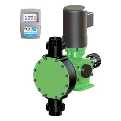 Pulsafeeder DM6DVFH GreenLine series PVDF mechanical diaphragm pump.