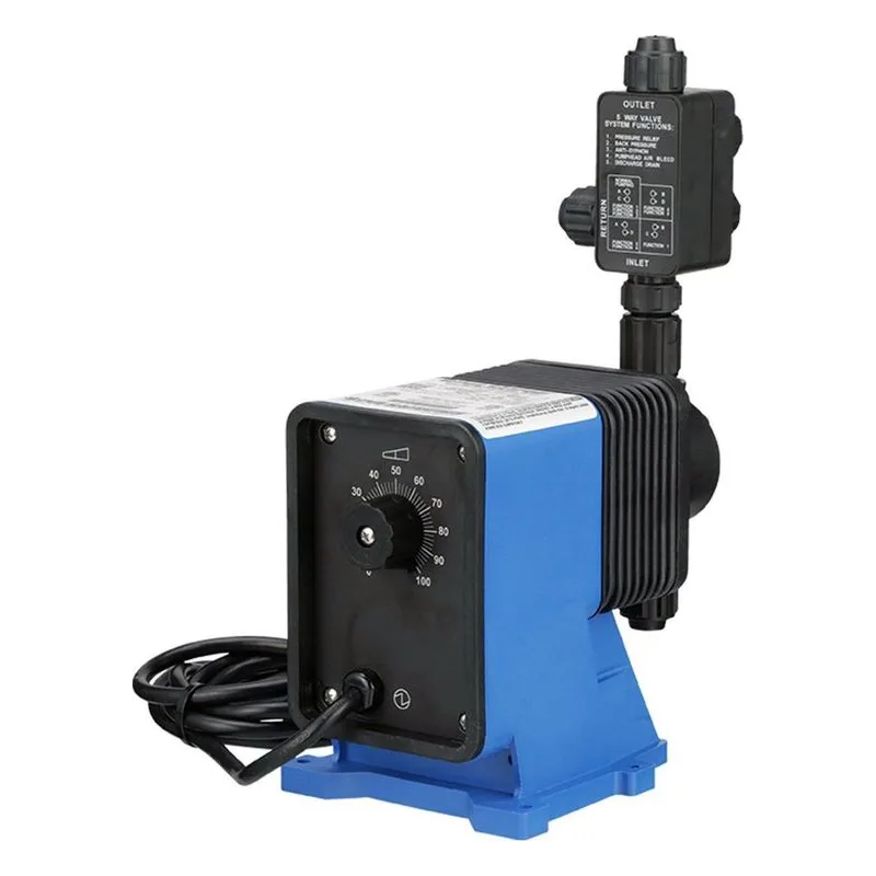 Pulsatron LC03E2-PTC1-I24 metering pump offering 0.5 GPH / 12 GPD output and 80 PSI maximum pressure rating. - view 3