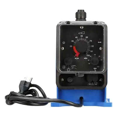 LVG5M2-VTSK-SASO HV solenoid diaphragm chemical metering pump with PVC head for industrial use.