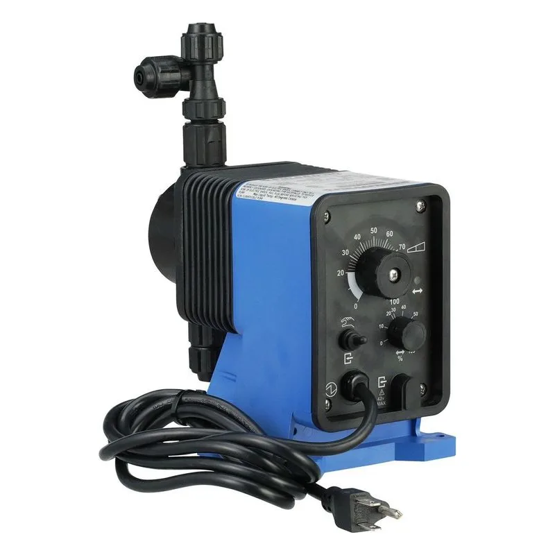 The LD02E2-PTC1-IS1 chemical pump features a durable Polypropylene liquid end for enhanced chemical compatibility. - view 2