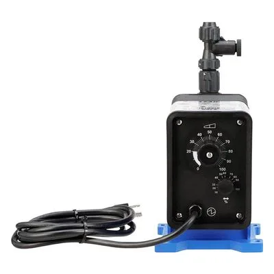 LE13SA-VTC1-NA001 E solenoid diaphragm chemical metering pump with PVC head for industrial use.