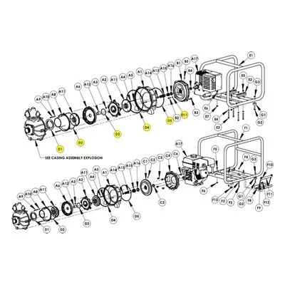 AMT Pump Repair Part 2MPE-300-90, GASKET/ORING EPR/EPDM SUBGROUP KIT 2MPE-300-90 Pump.