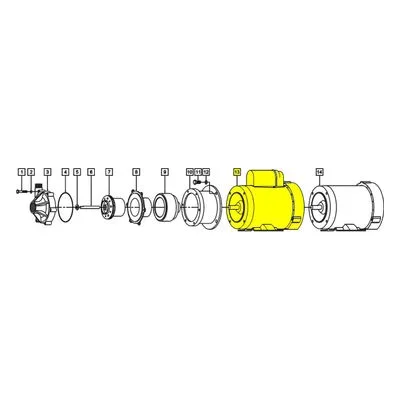 March Pump Repair Part 0153-0158-1000 Motor (TEFC) 1Ph 115/230V 50/60HZ 1/2HP 56Fr.