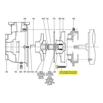 Goulds Part / Accessory 13L115 MOTOR ADAPTER HARDWARE Manufactured by Xylem.