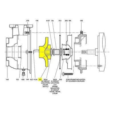 Goulds Pumps Repair Part 2L782 IMPELLER 8.69"DIA.
