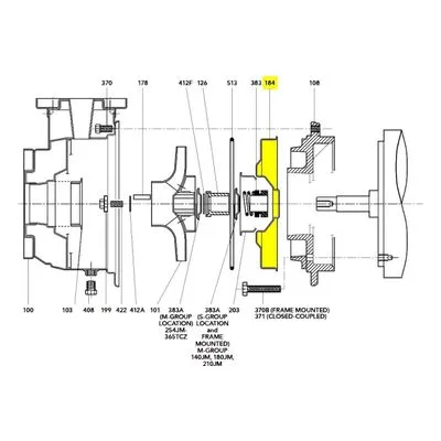 1L925 Goulds Water Technology SEAL HSG (2X2.5-6S), Pump Repair & Replacement Parts by Xylem.