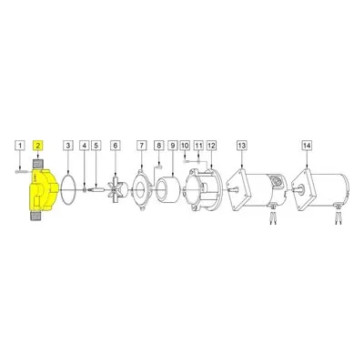 March Pumps Number: 0809-0013-0000 Repair Part - Housing (In-Line) 1/2"MPT Inlet & Outlet